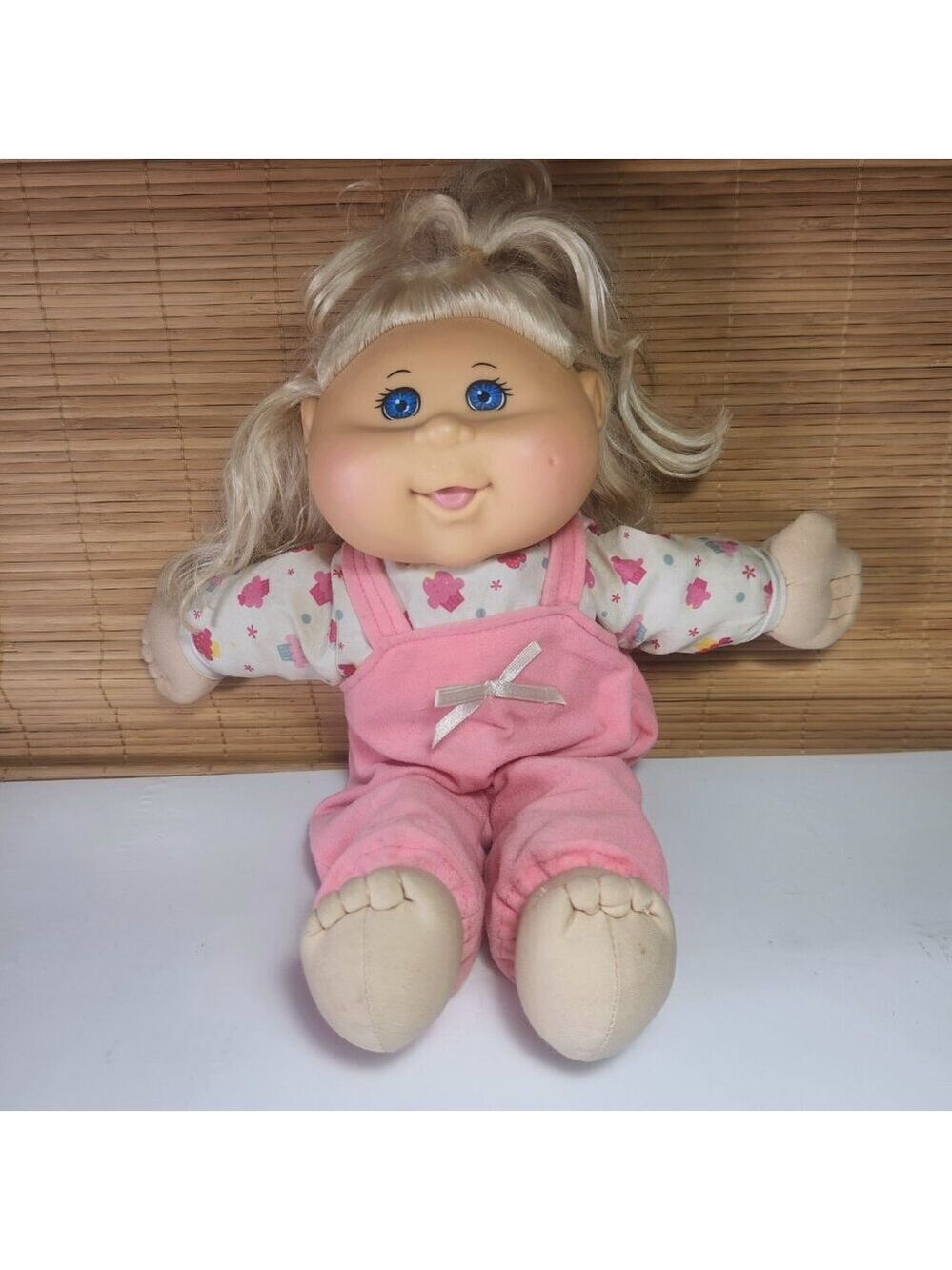 Cabbage Patch Kid Girl Doll 2014 Jakks Pacific Blonde Hair Blue Eyes 15"
